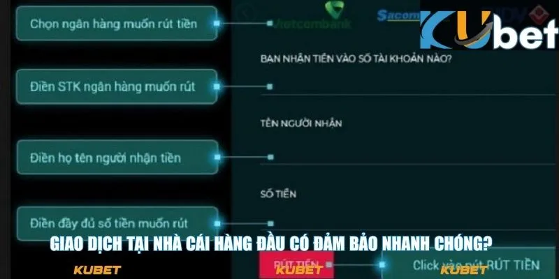 Giao dịch tại nhà cái hàng đầu có đảm bảo nhanh chóng